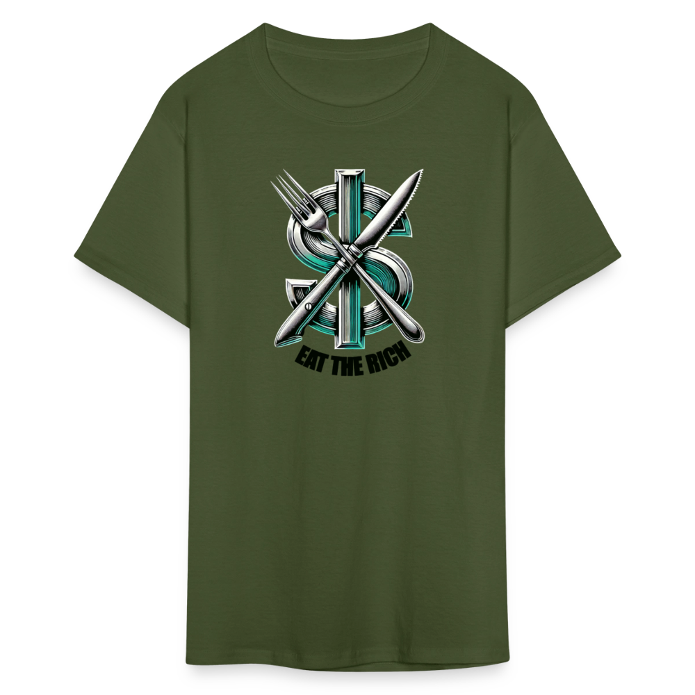 Eat the Rich Graphic Tee - military green