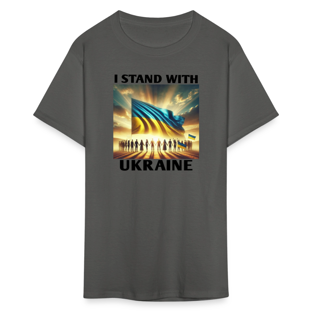 I STAND WITH UKRAINE Graphic Tee - charcoal