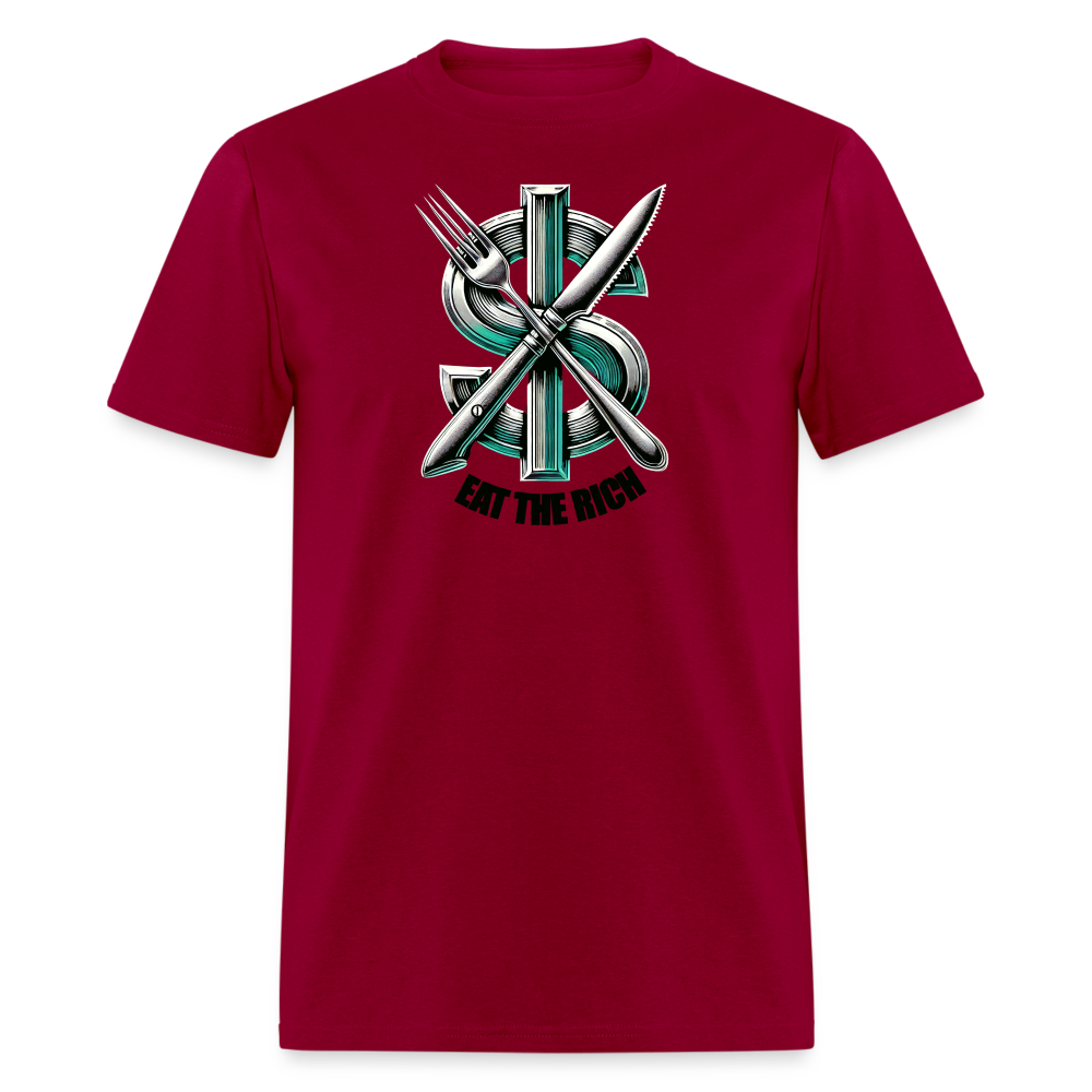 Eat the Rich Graphic Tee - dark red