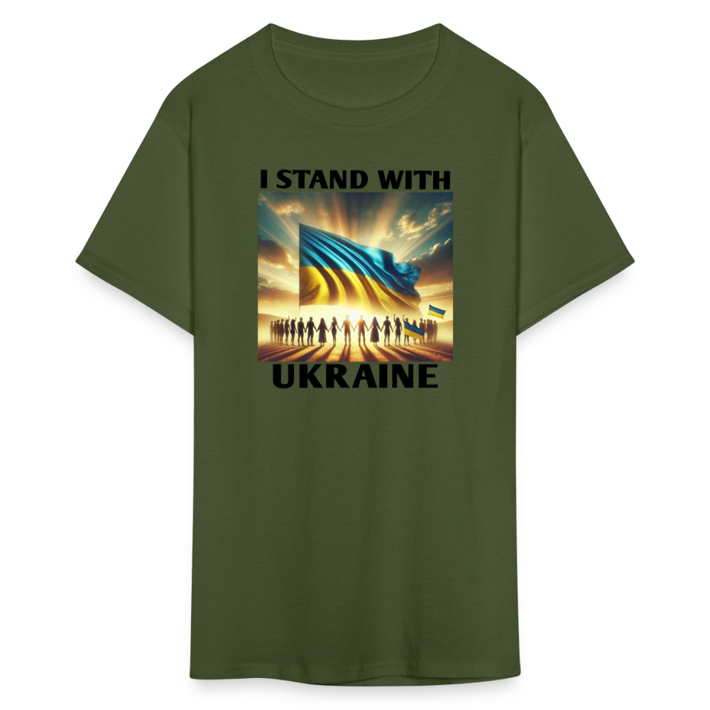 I STAND WITH UKRAINE Graphic Tee - military green