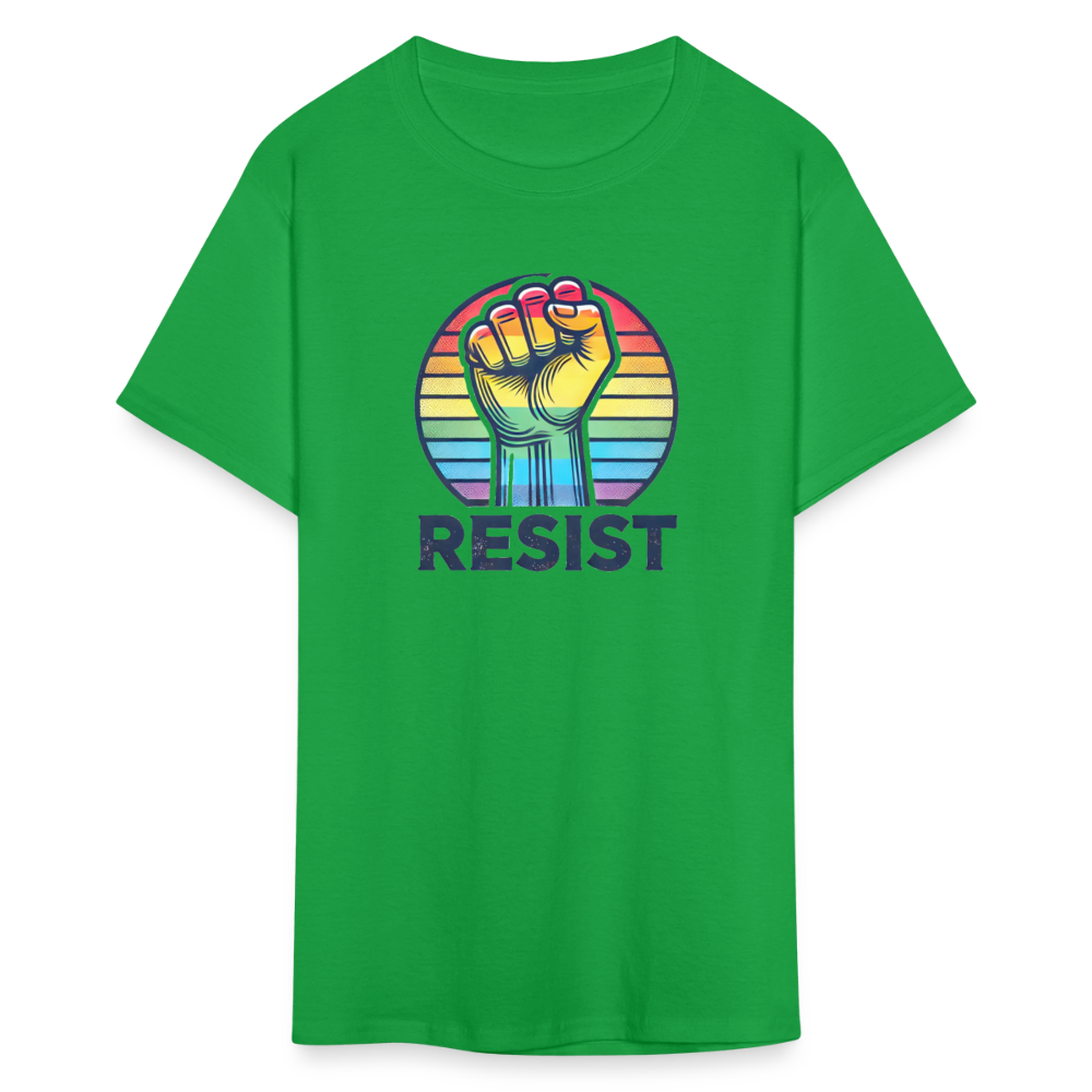 Pride RESIST Unisex Classic  Graphic Tee - bright green