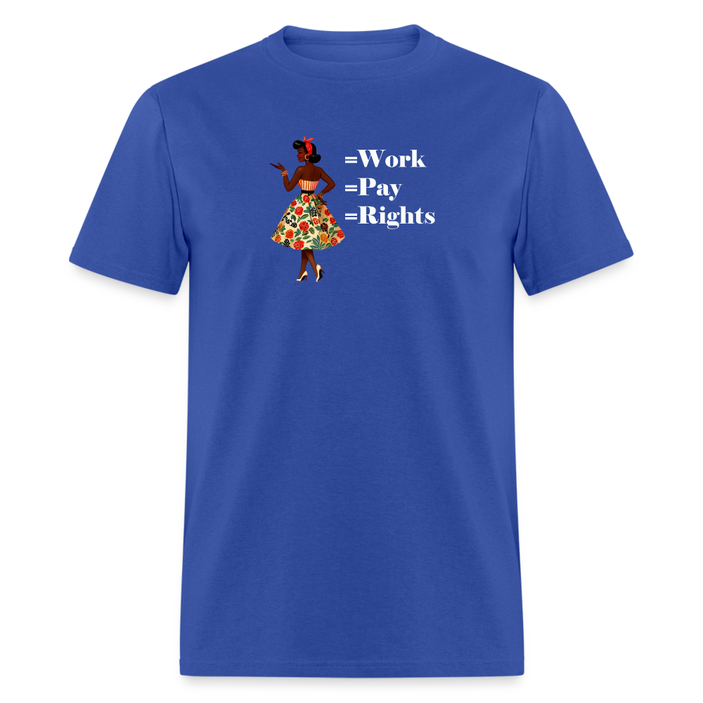 Equal Work Graphic Tee - royal blue