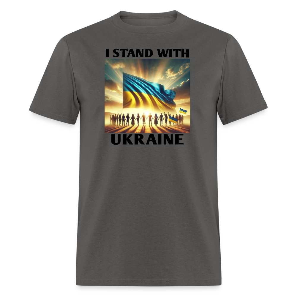 I STAND WITH UKRAINE Graphic Tee - charcoal