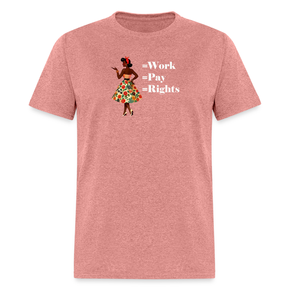 Equal Work Graphic Tee - heather mauve