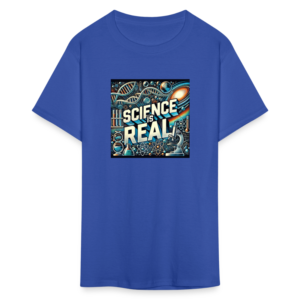 Science is Real T-Shirt - royal blue