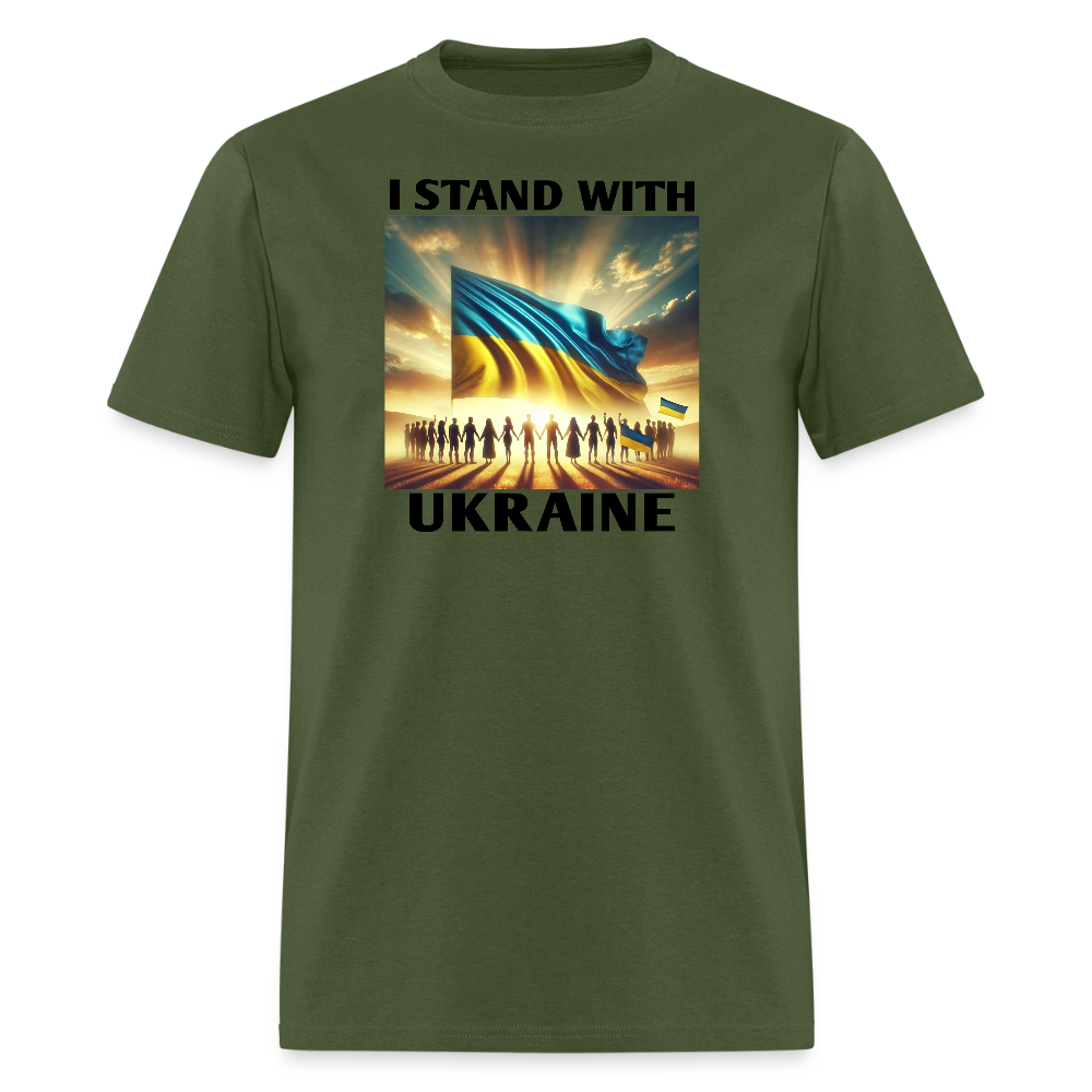 I STAND WITH UKRAINE Graphic Tee - military green