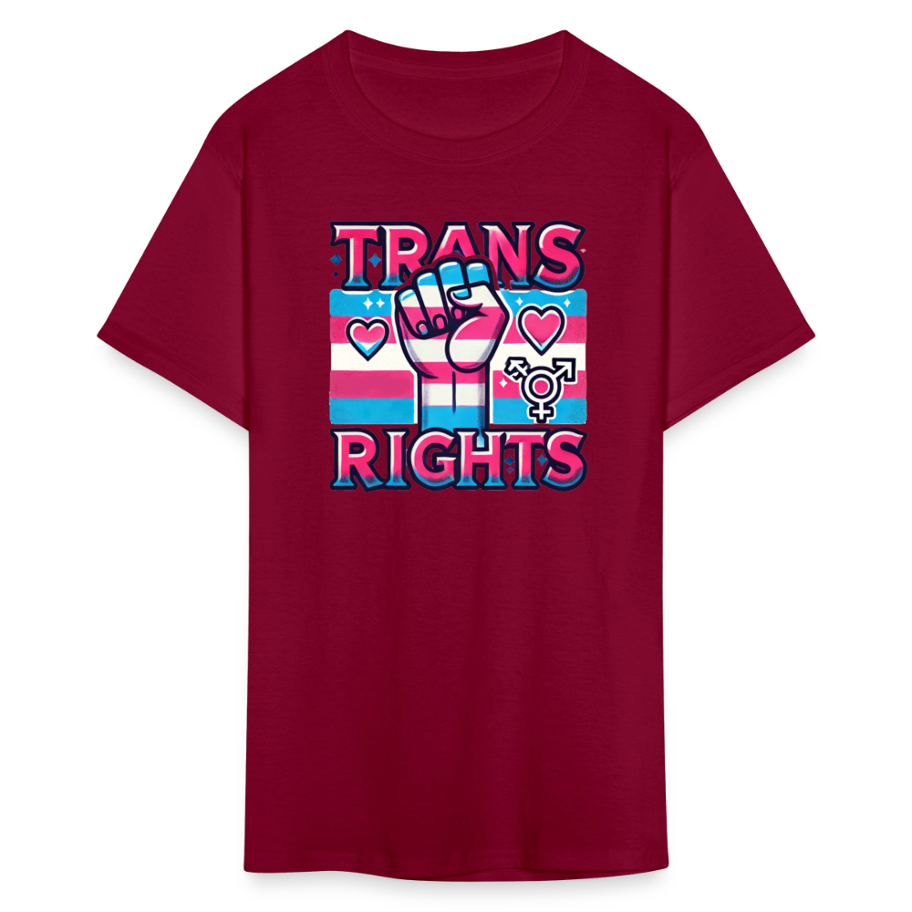 Trans Rights Graphic T-Shirt - burgundy