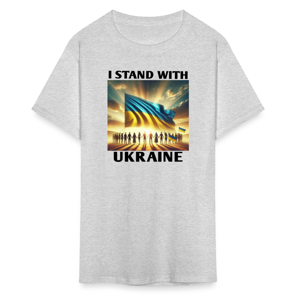 I STAND WITH UKRAINE Graphic Tee - heather gray