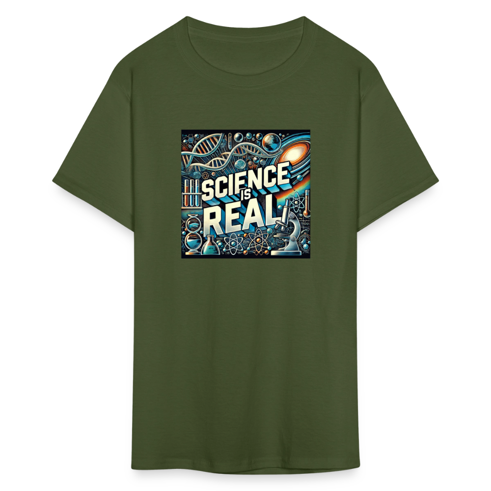 Science is Real T-Shirt - military green