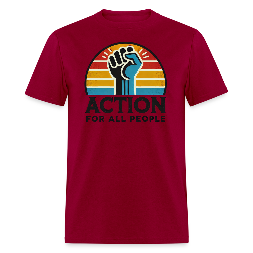 Action for All Unisex T-Shirt - dark red