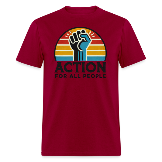 Action for All Unisex T-Shirt - dark red