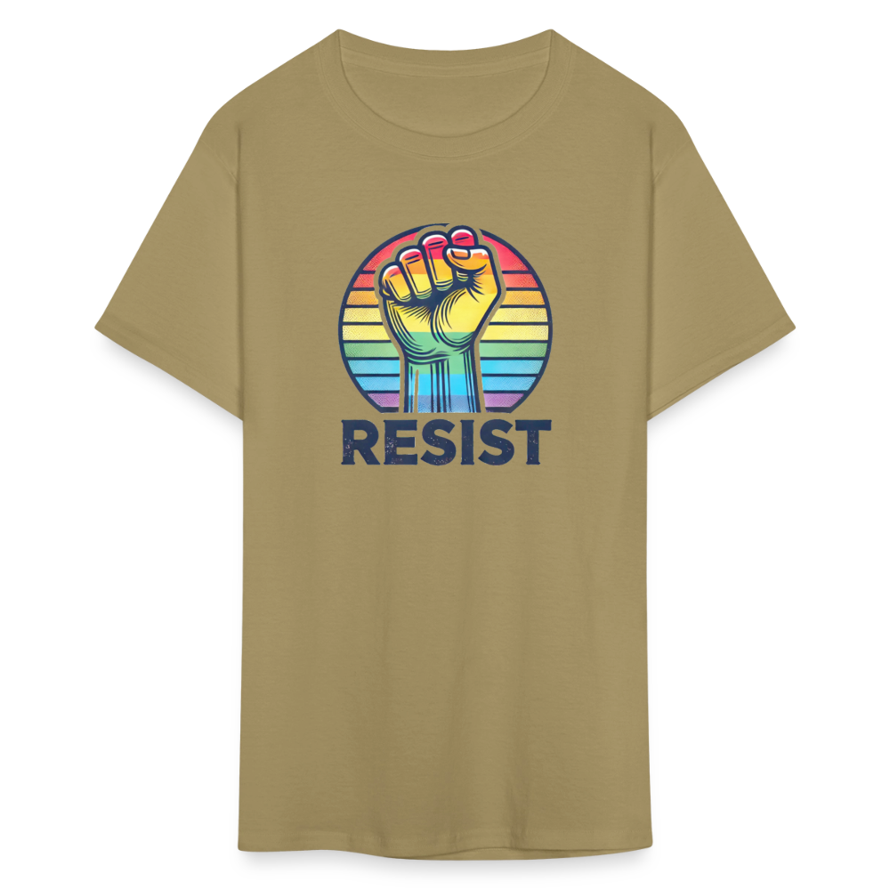 Pride RESIST Unisex Classic  Graphic Tee - khaki