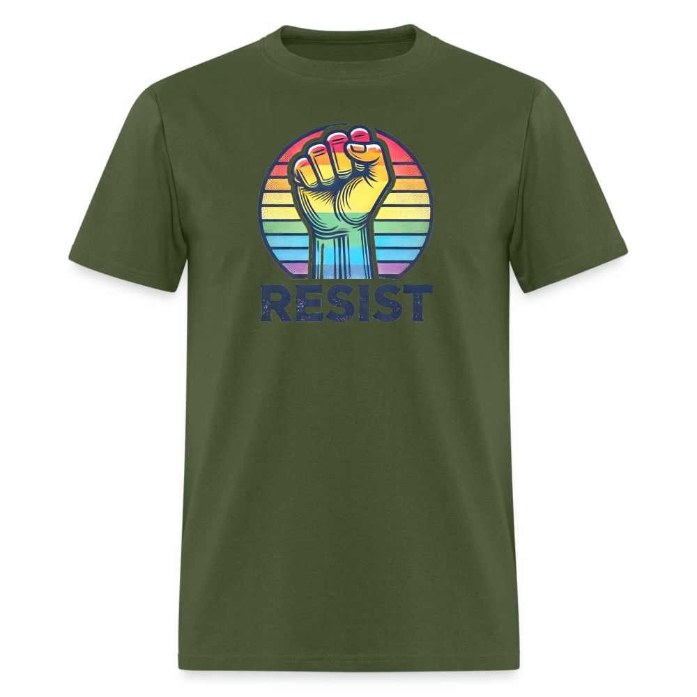 Pride RESIST Unisex Classic  Graphic Tee - military green