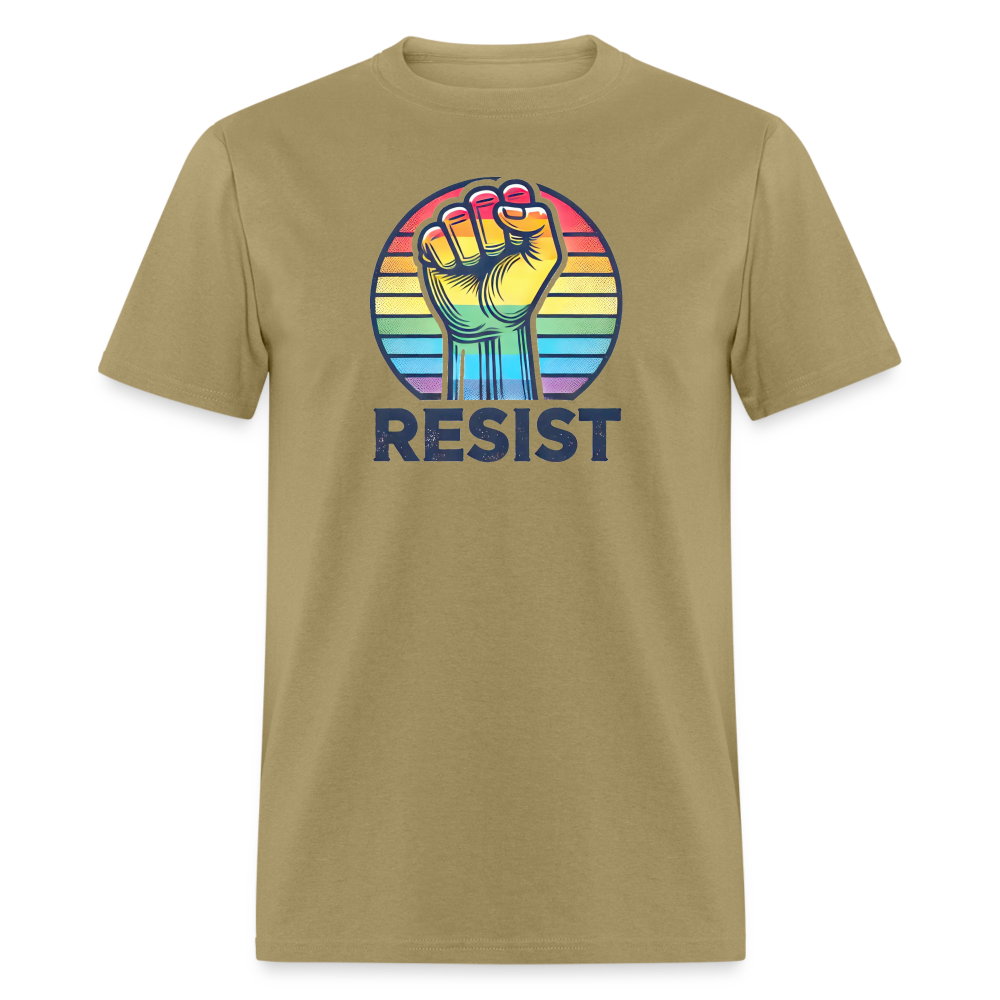 Pride RESIST Unisex Classic  Graphic Tee - khaki