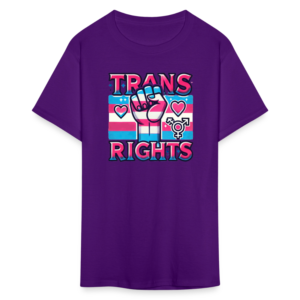 Trans Rights Graphic T-Shirt - purple