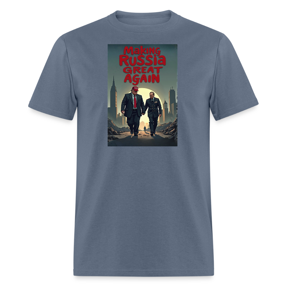 Making Russia Great Again" T-Shirt – Trump & Putin BFFs in Dystopian Reality | Political Satire Tee - denim