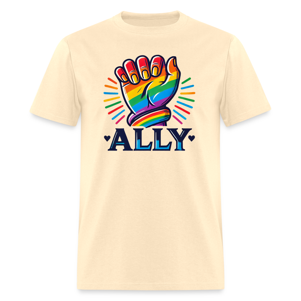 LGBTQ+ Ally Graphic Tee - natural