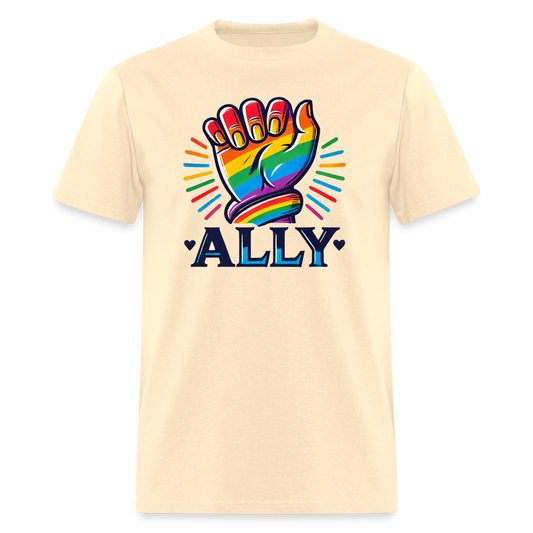 LGBTQ+ Ally Graphic Tee - natural