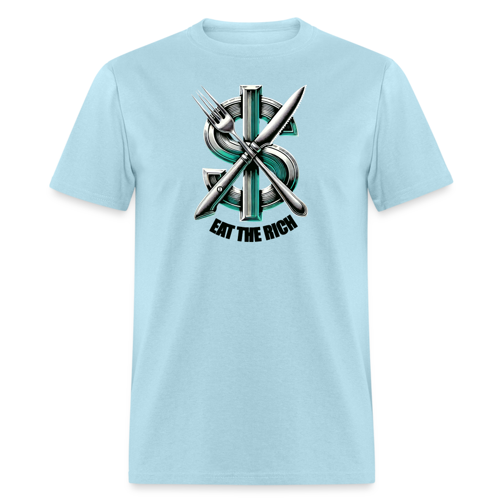 Eat the Rich Graphic Tee - powder blue