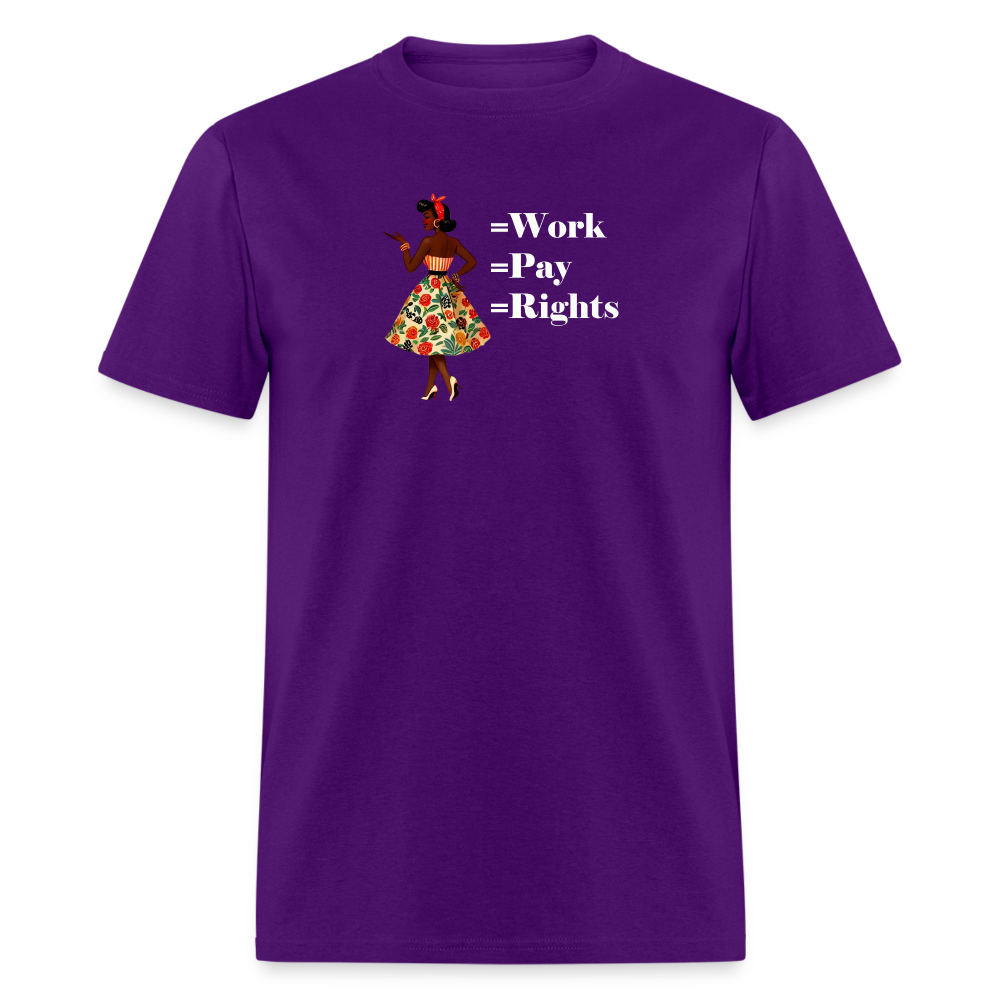 Equal Work Graphic Tee - purple