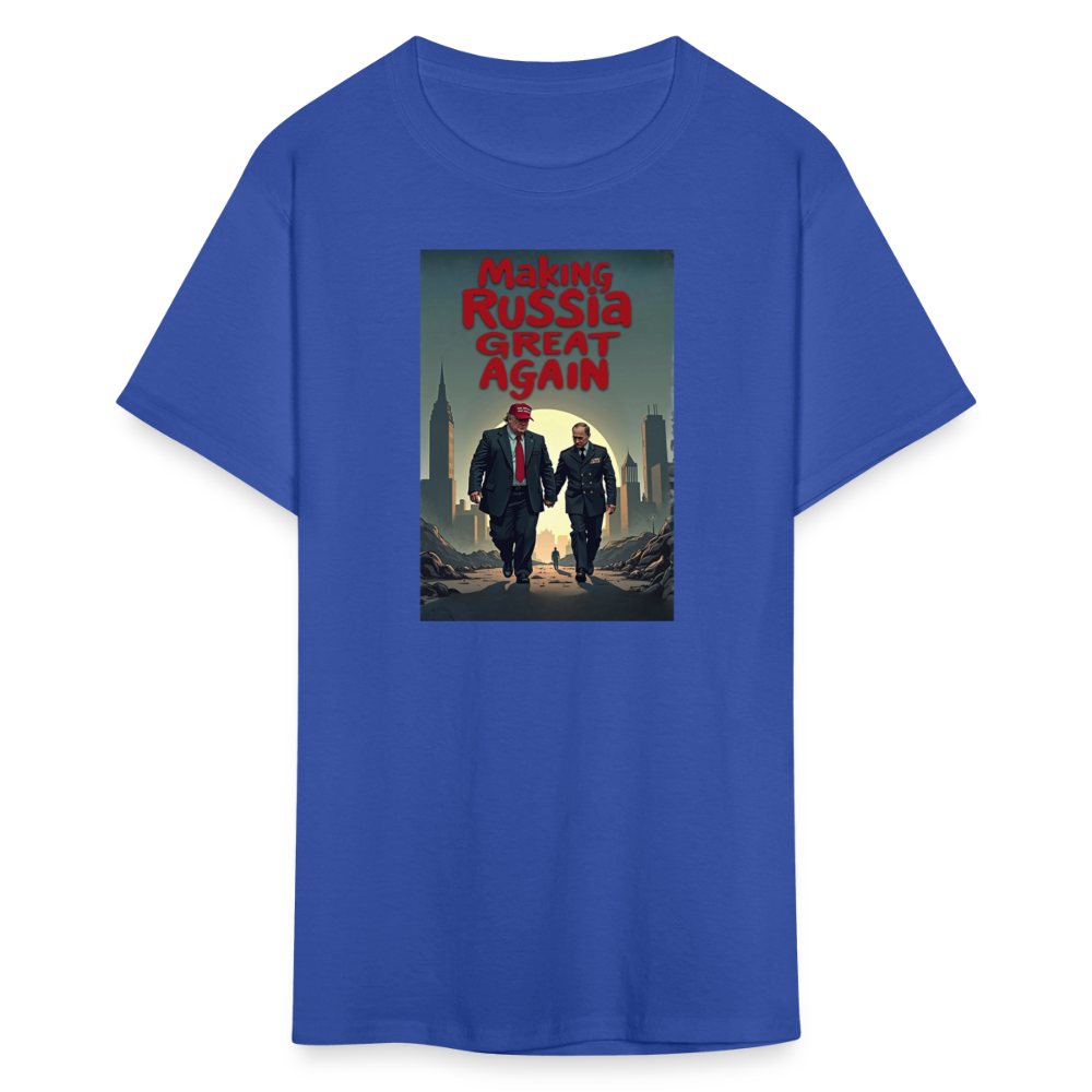 Making Russia Great Again" T-Shirt – Trump & Putin BFFs in Dystopian Reality | Political Satire Tee - royal blue