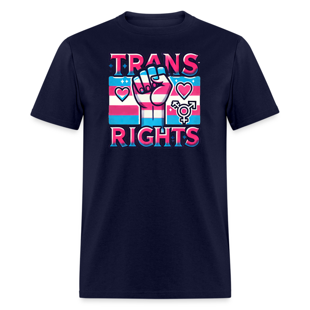 Trans Rights Graphic T-Shirt - navy