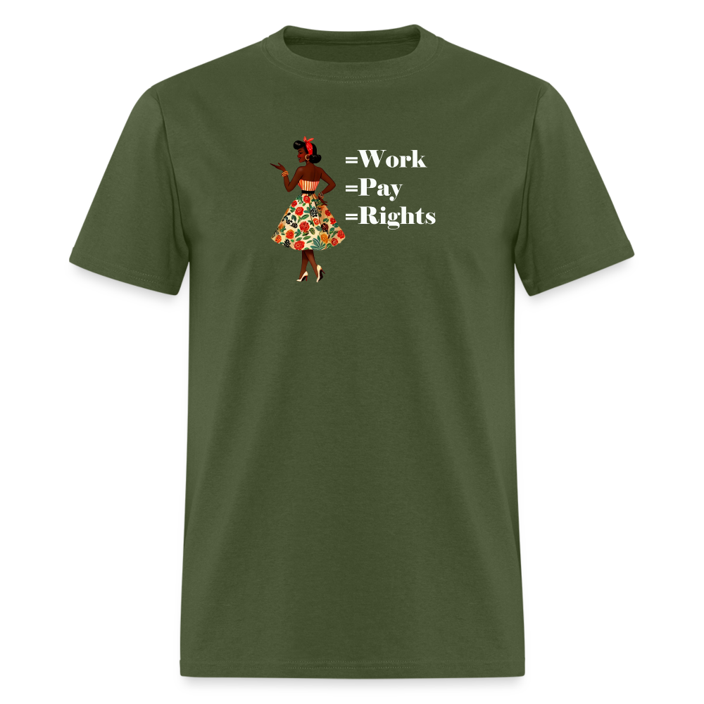 Equal Work Graphic Tee - military green