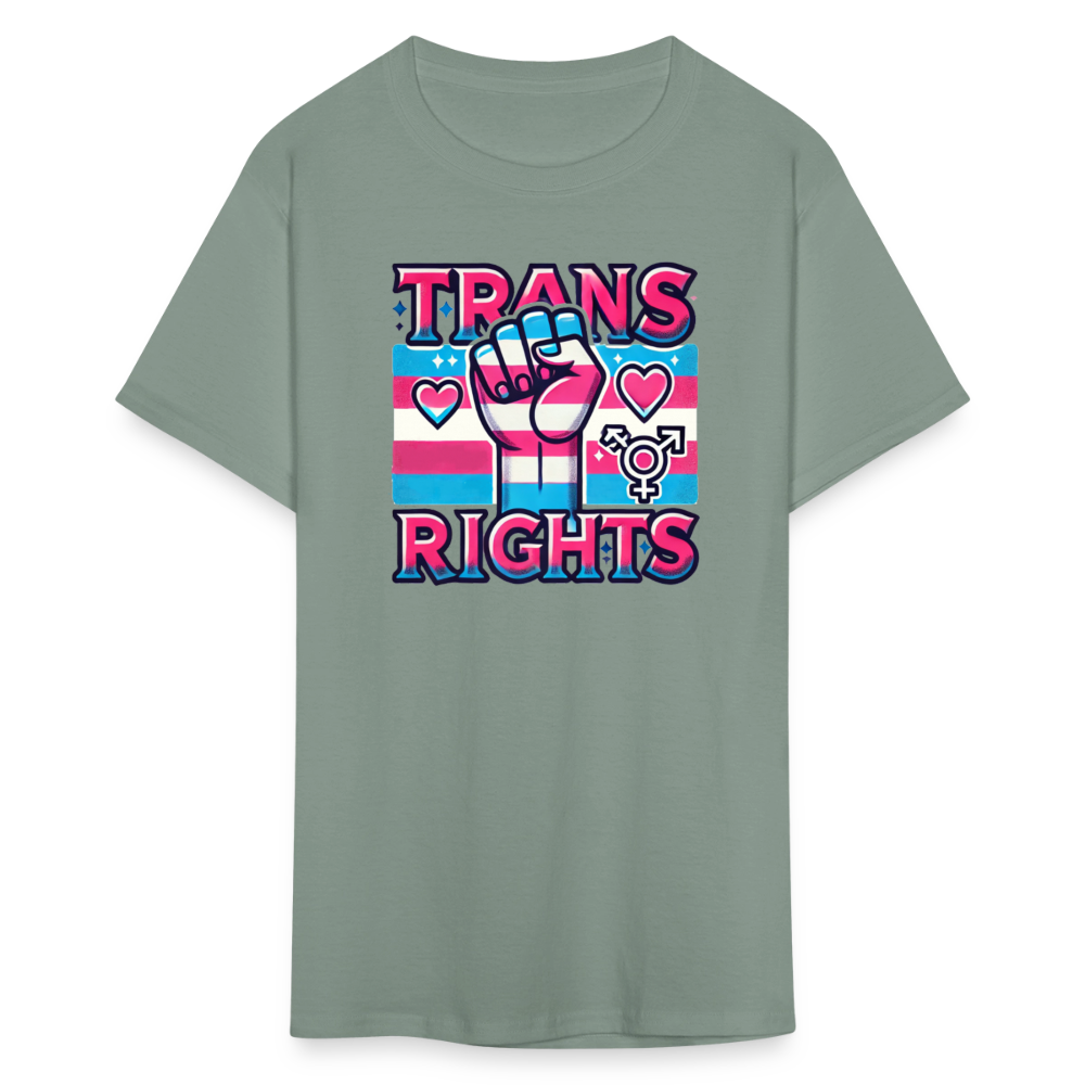 Trans Rights Graphic T-Shirt - sage