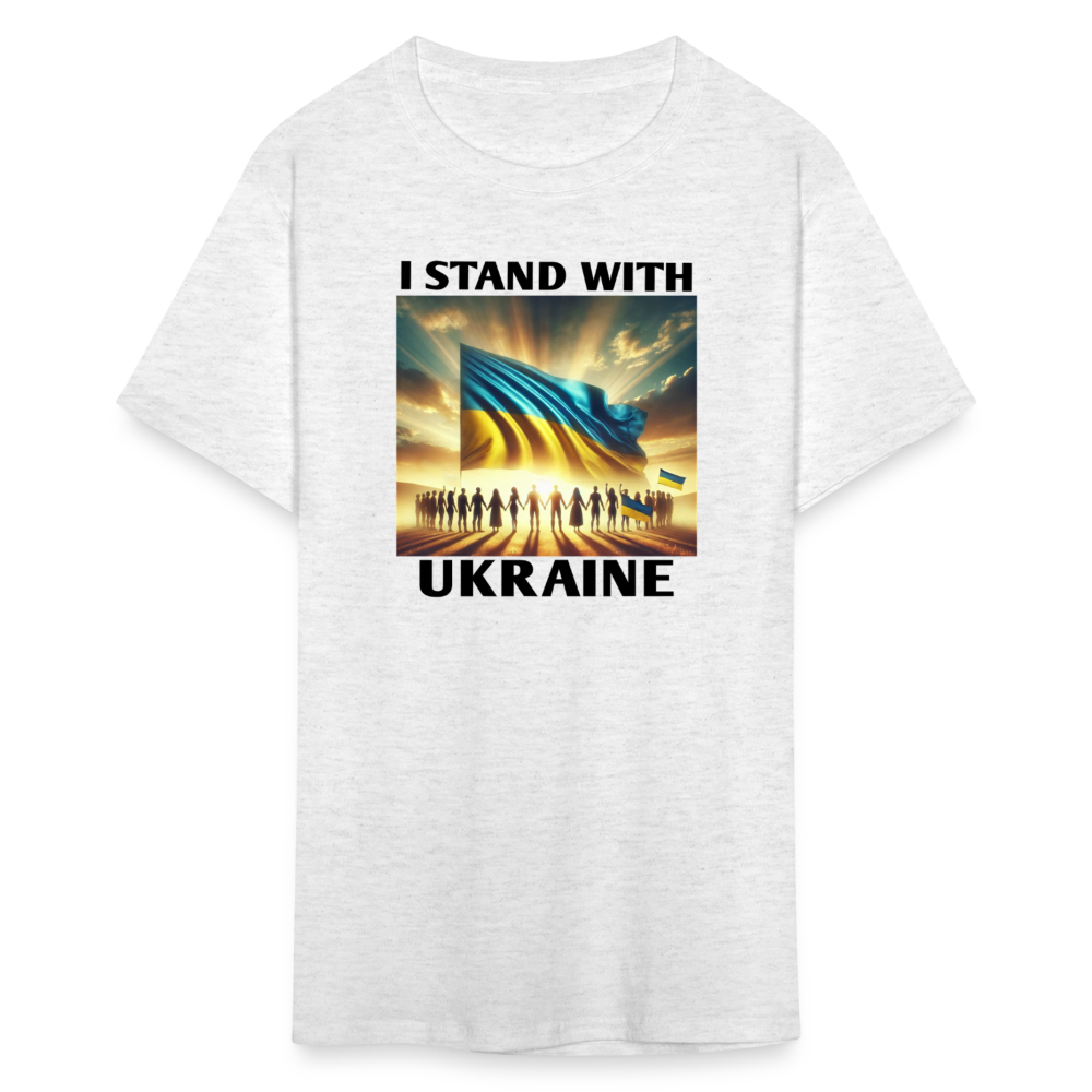 I STAND WITH UKRAINE Graphic Tee - light heather gray