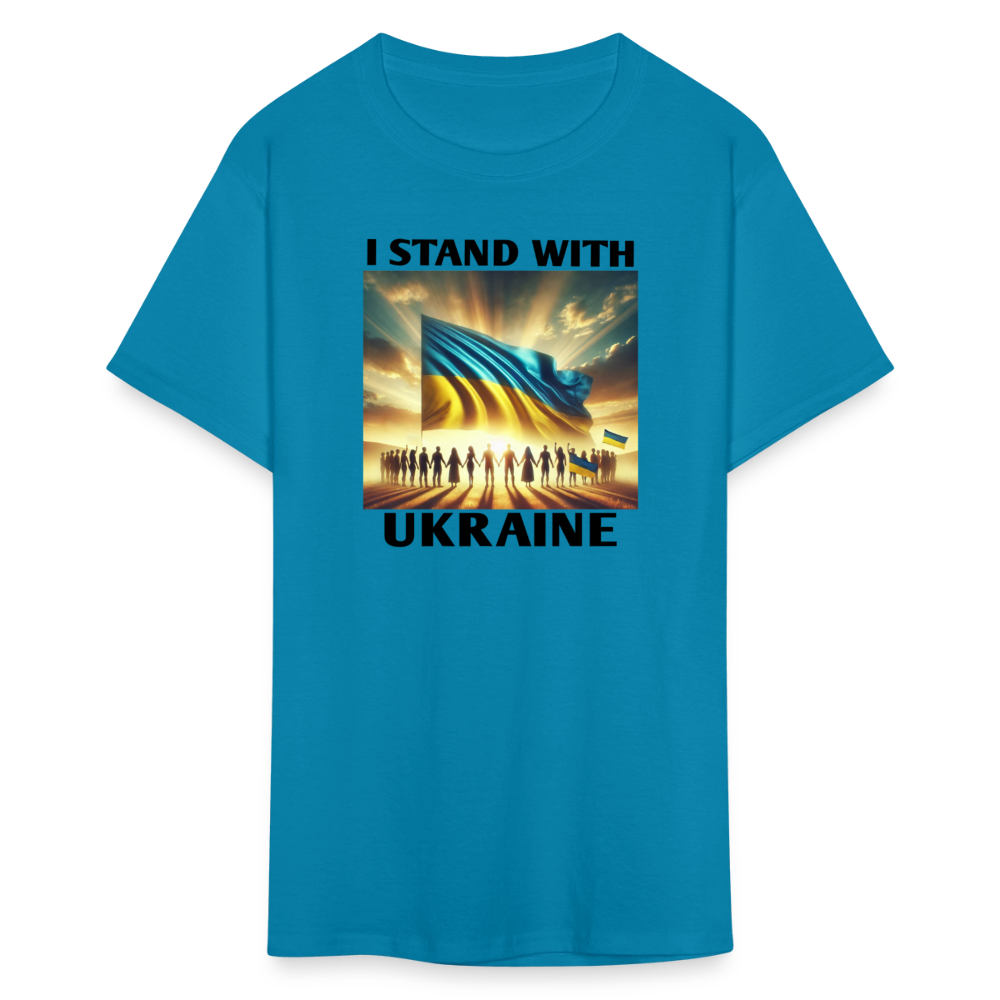 I STAND WITH UKRAINE Graphic Tee - turquoise