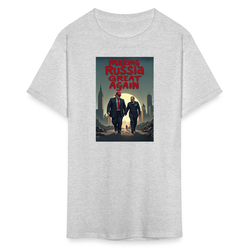 Making Russia Great Again" T-Shirt – Trump & Putin BFFs in Dystopian Reality | Political Satire Tee - heather gray