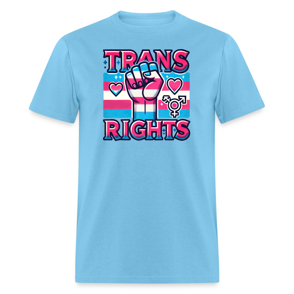 Trans Rights Graphic T-Shirt - aquatic blue