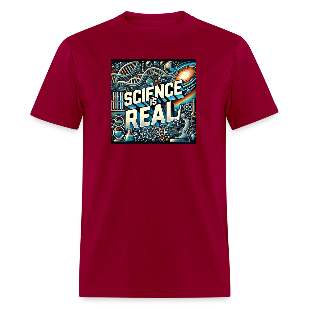 Science is Real T-Shirt - dark red