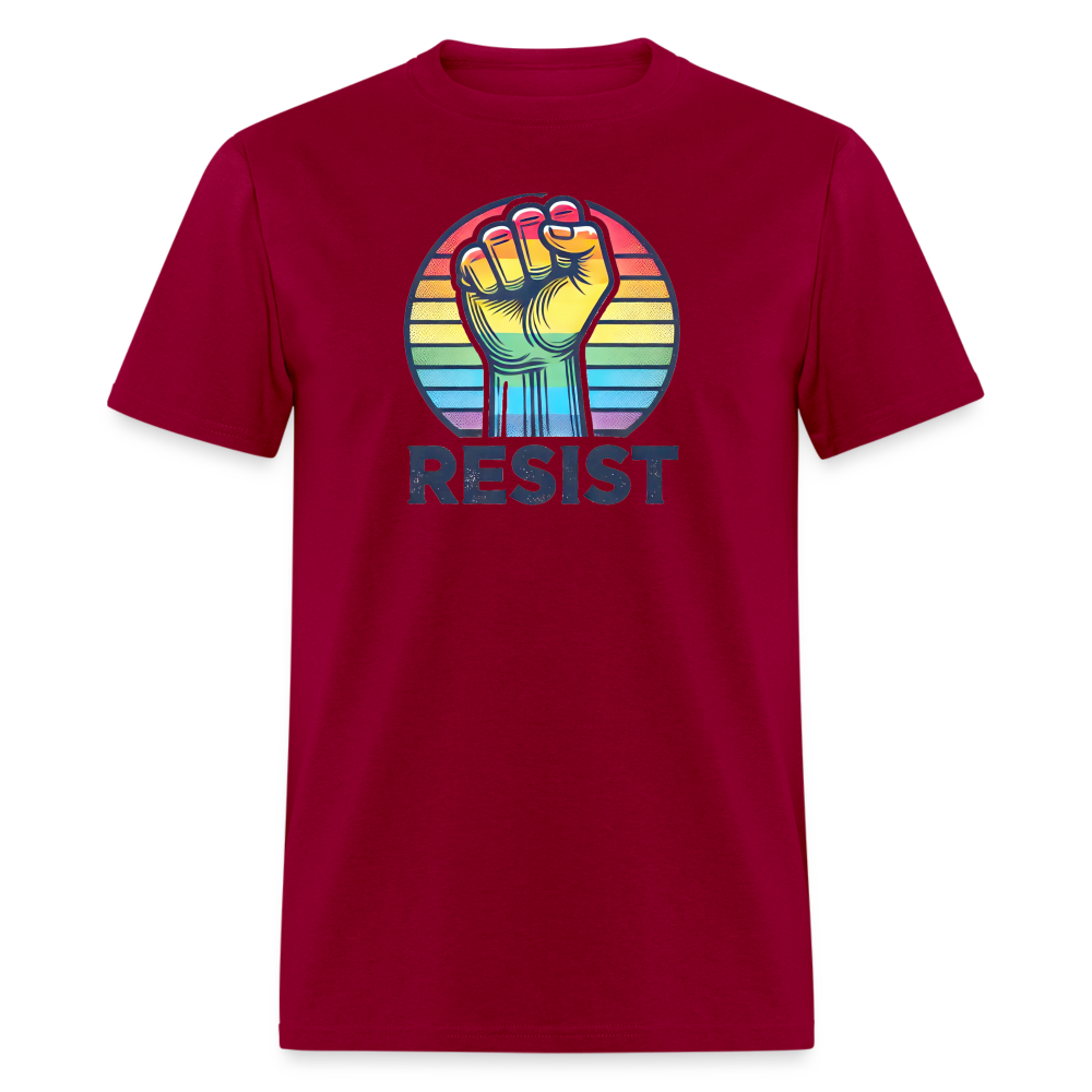 Pride RESIST Unisex Classic  Graphic Tee - dark red