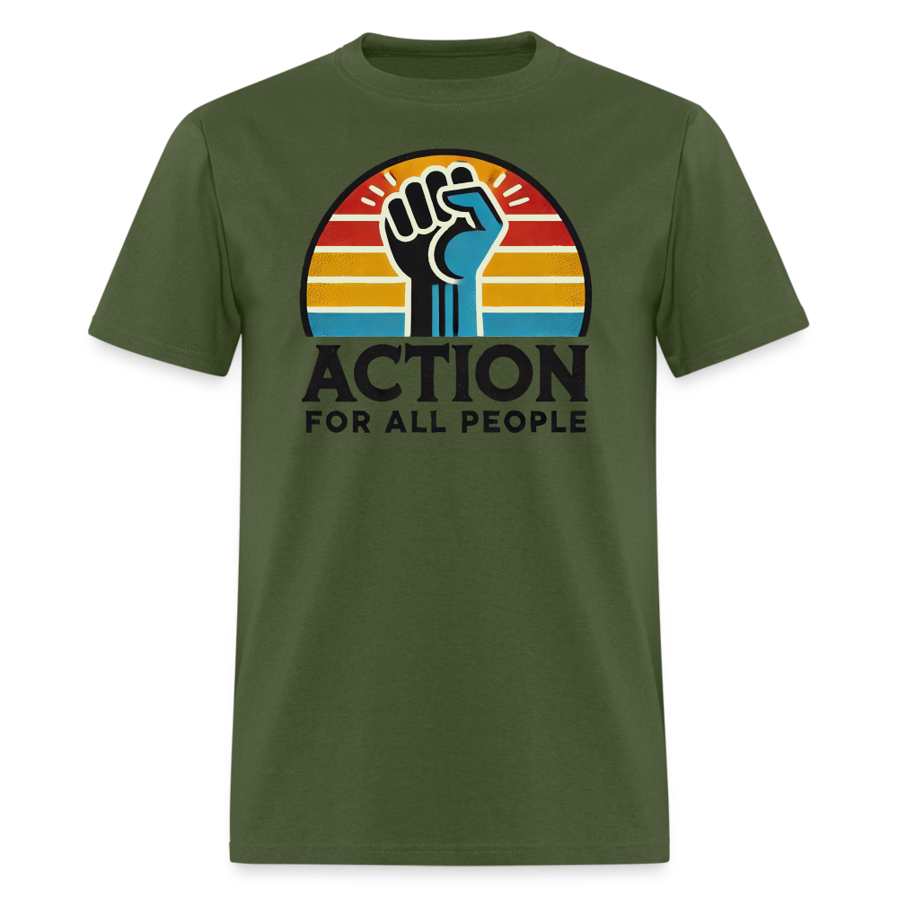 Action for All Unisex T-Shirt - military green