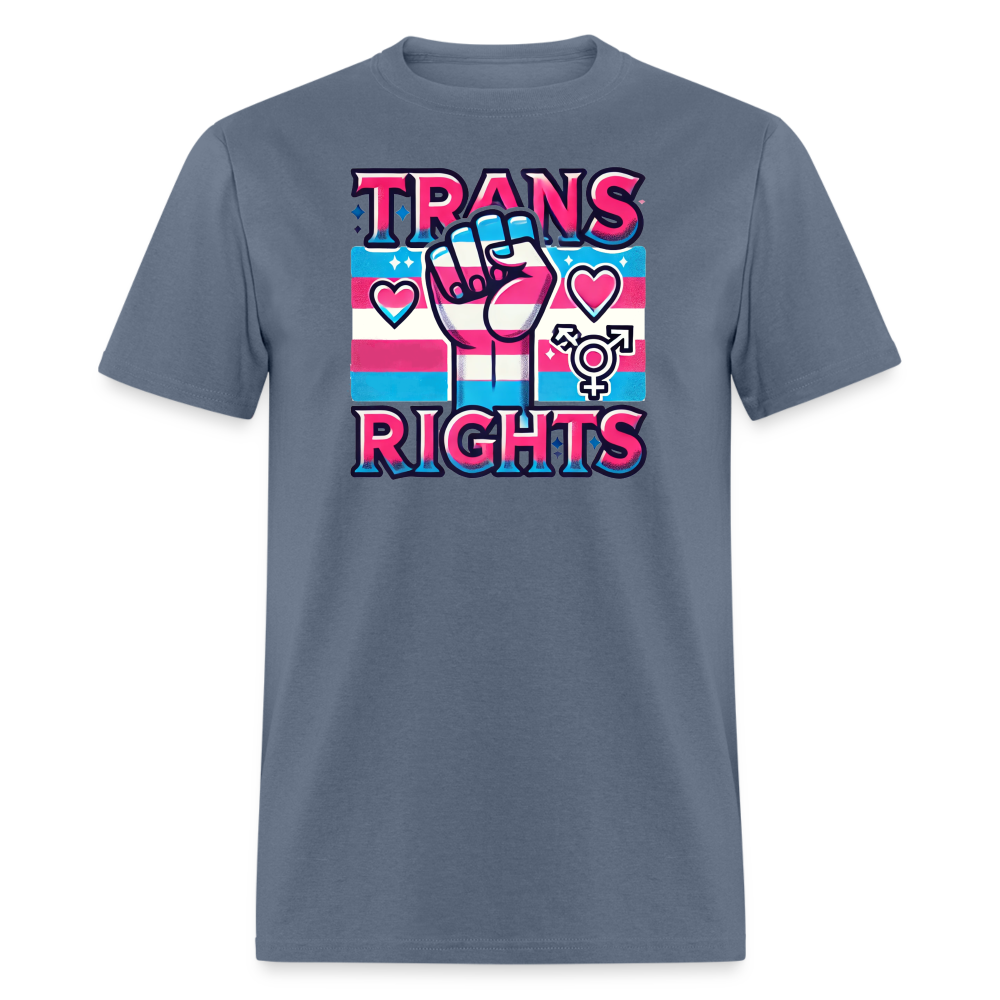 Trans Rights Graphic T-Shirt - denim