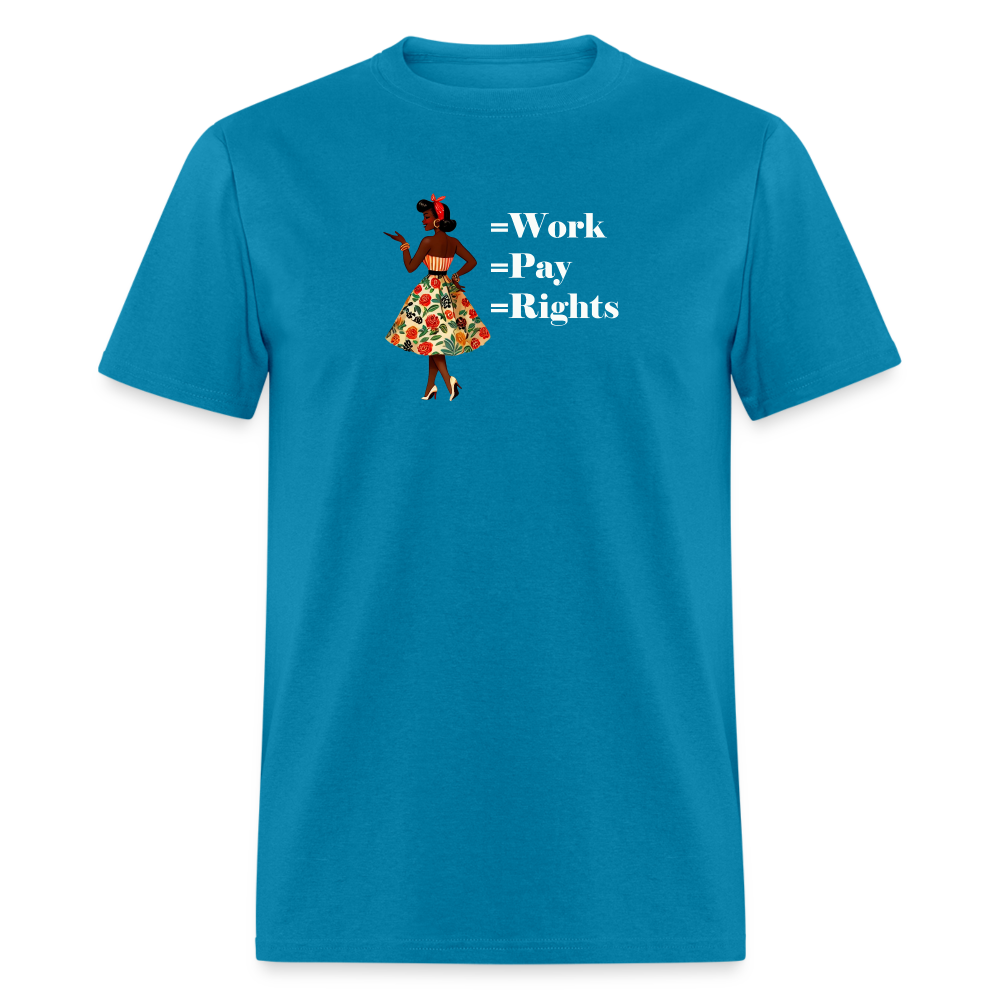 Equal Work Graphic Tee - turquoise