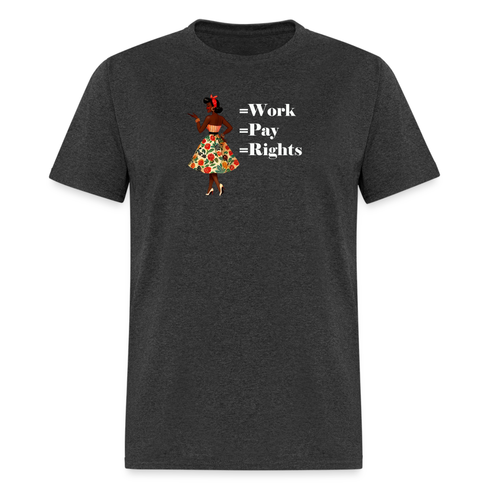 Equal Work Graphic Tee - heather black