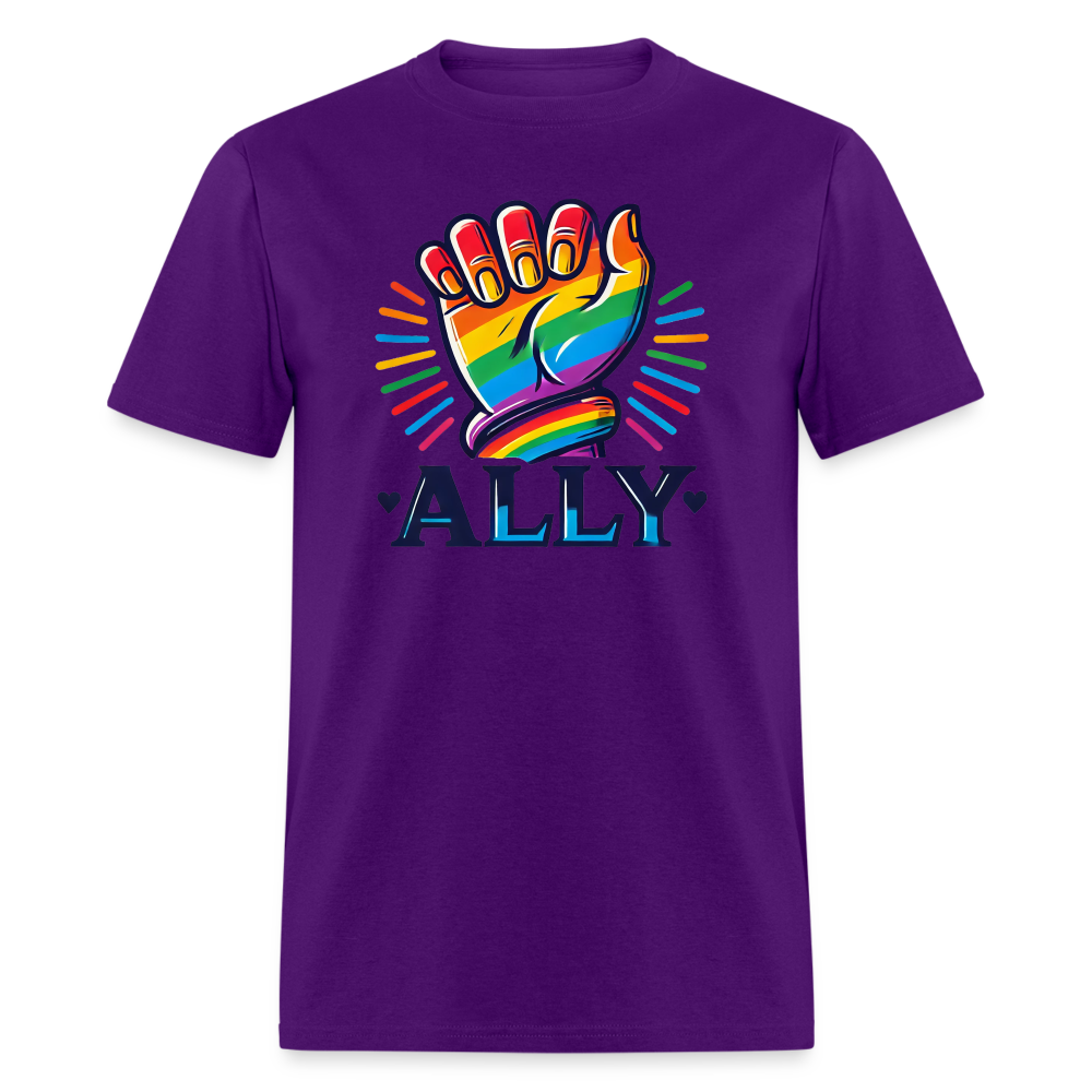 LGBTQ+ Ally Graphic Tee - purple