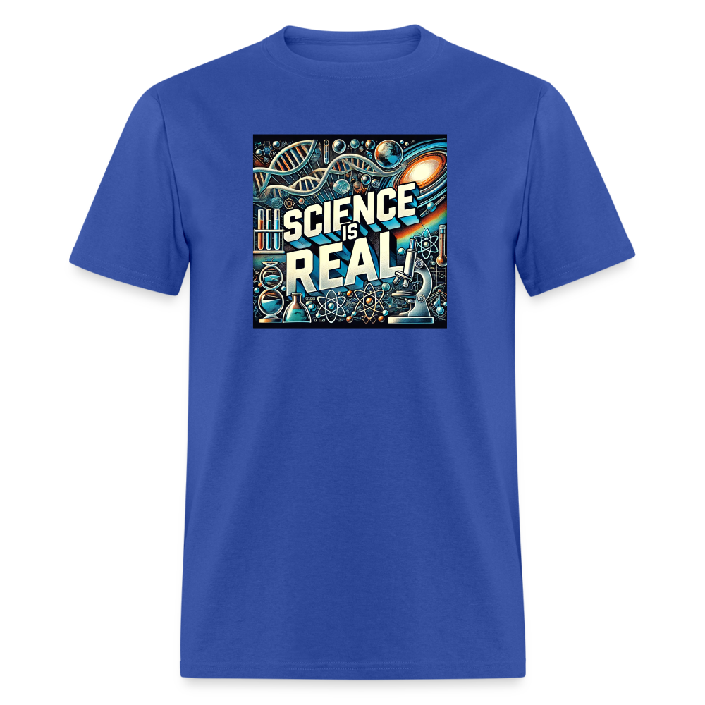 Science is Real T-Shirt - royal blue