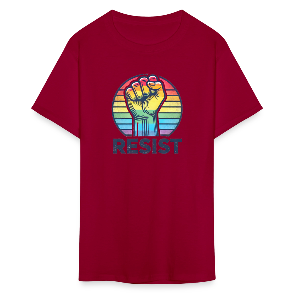 Pride RESIST Unisex Classic  Graphic Tee - dark red