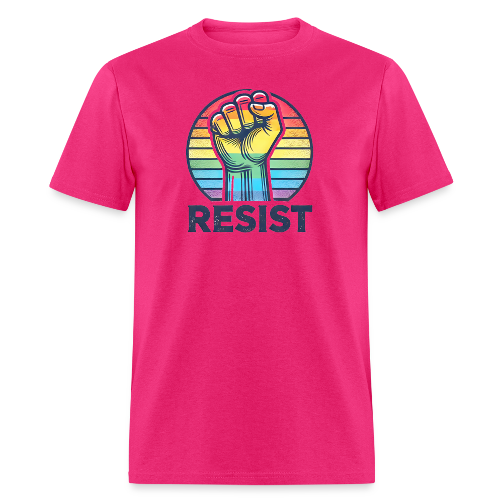 Pride RESIST Unisex Classic  Graphic Tee - fuchsia