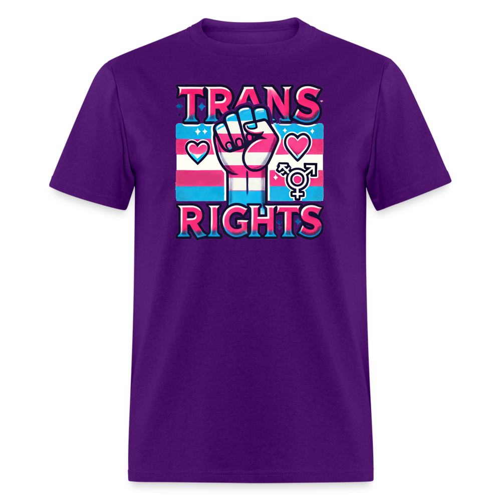 Trans Rights Graphic T-Shirt - purple