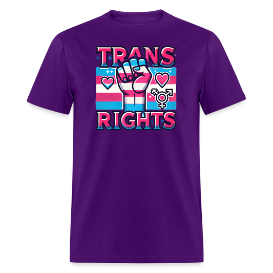 Trans Rights Graphic T-Shirt - purple