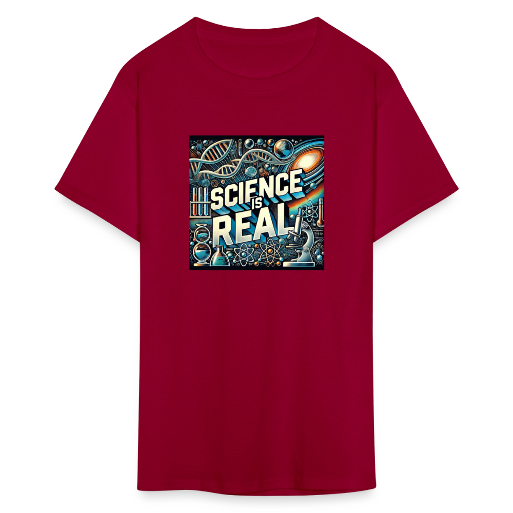 Science is Real T-Shirt - dark red