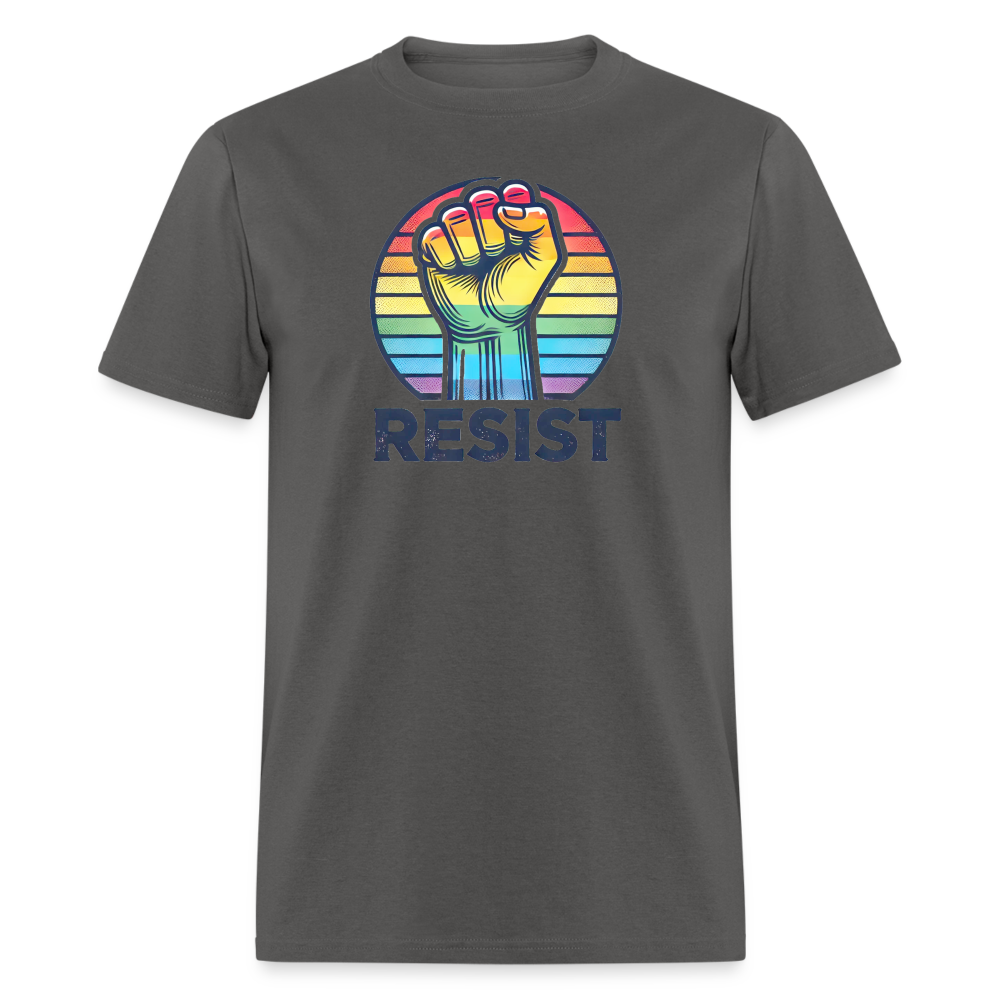 Pride RESIST Unisex Classic  Graphic Tee - charcoal