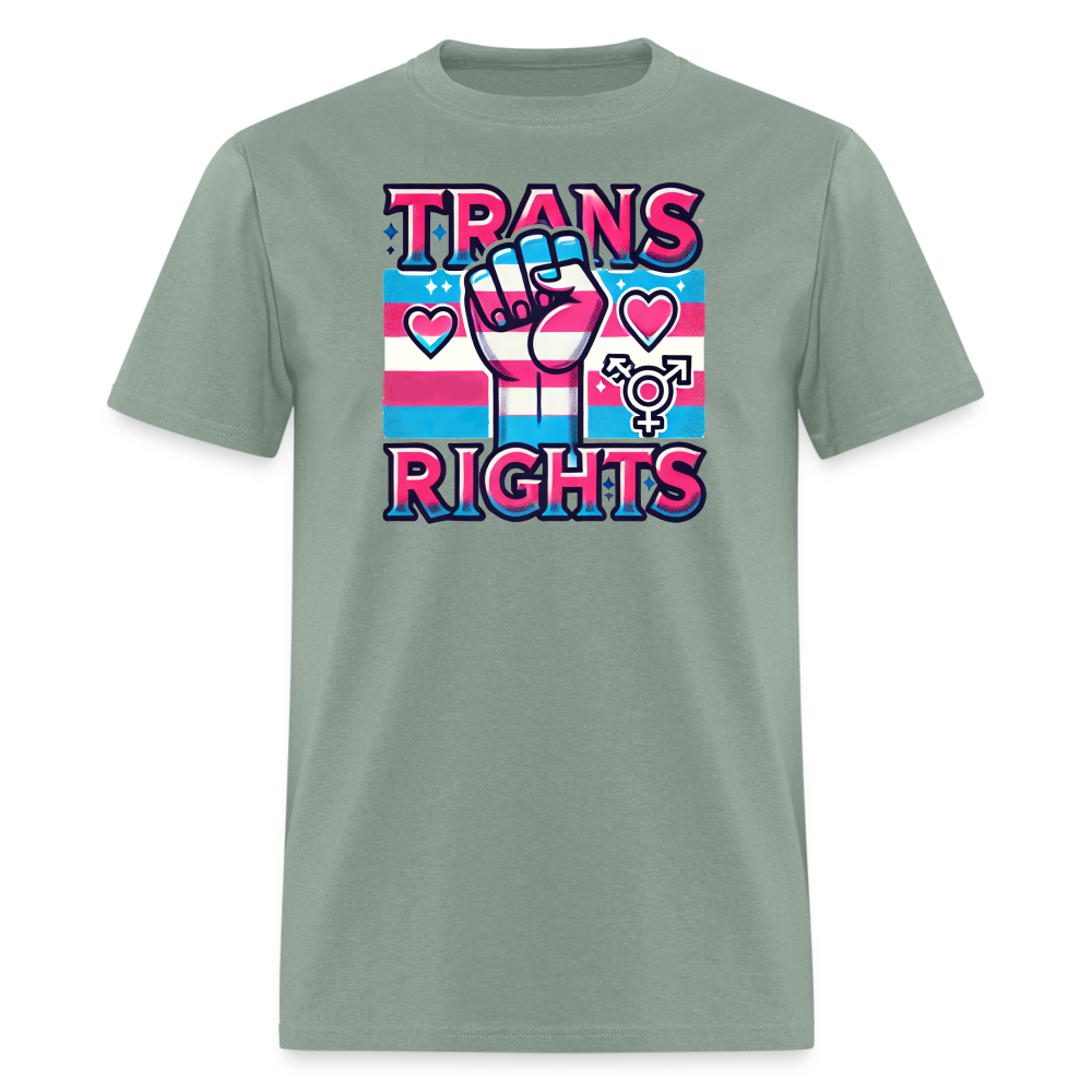 Trans Rights Graphic T-Shirt - sage