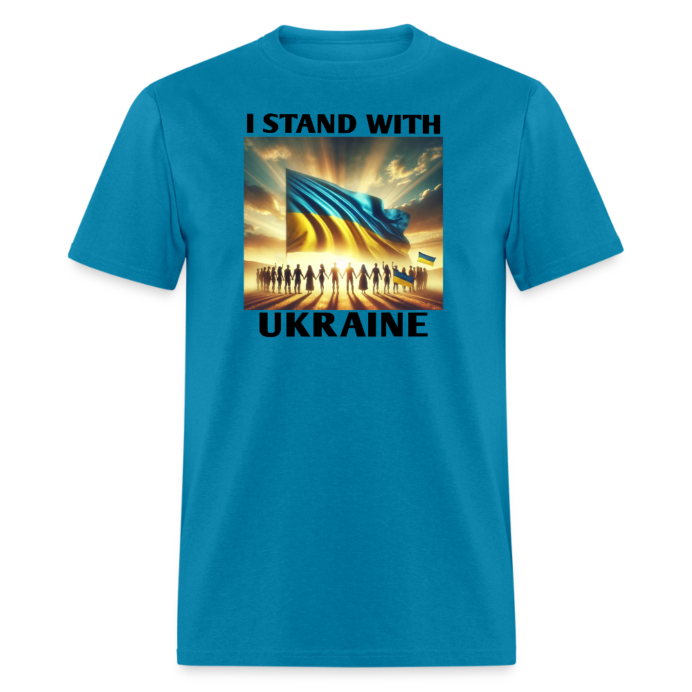 I STAND WITH UKRAINE Graphic Tee - turquoise