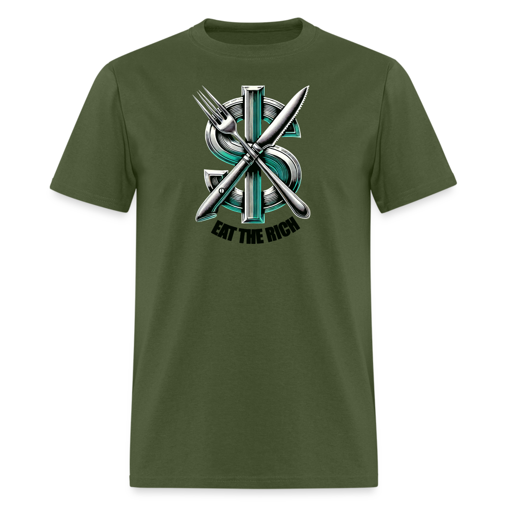 Eat the Rich Graphic Tee - military green