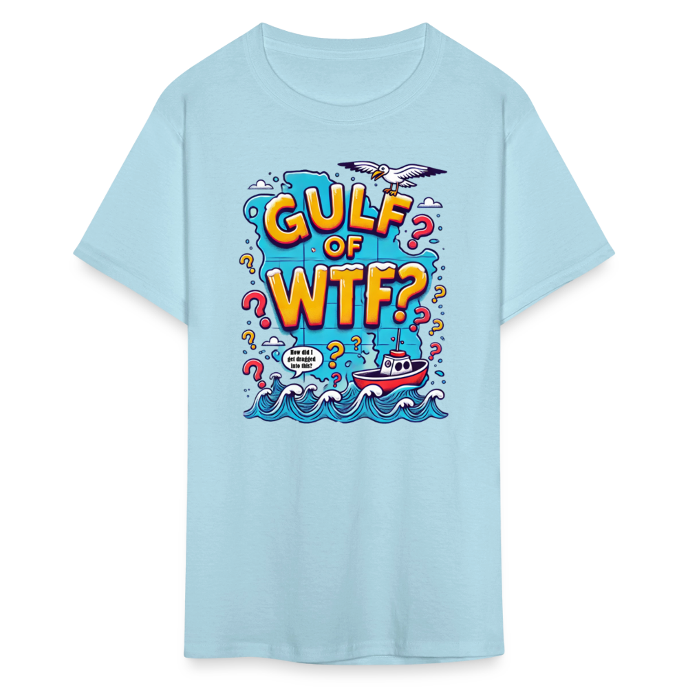 Gulf of WTF Tee Shirt - powder blue